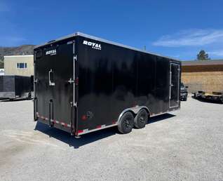 Thumbnail Photo of 2026 Royal Cargo 8.5x20 +V Nose 11,400lb Cargo / Enclosed Trailer Car Hauler Extra Height Ramp Door Black (GSR)