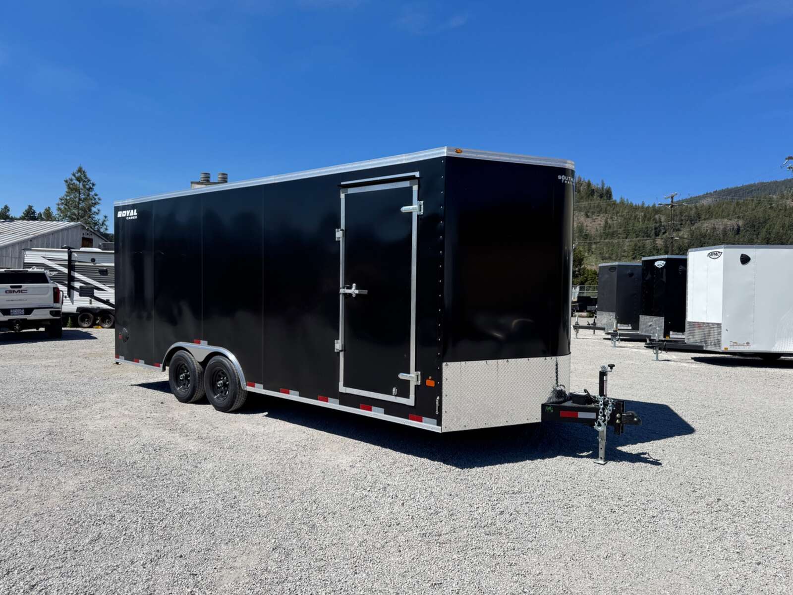 Photo of 2026 Royal Cargo 8.5x20 +V Nose 11,400lb Cargo / Enclosed Trailer Car Hauler Extra Height Ramp Door Black (GSR)