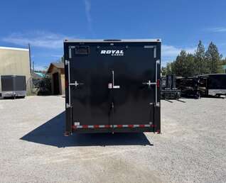 Thumbnail Photo of 2026 Royal Cargo 8.5x20 +V Nose 11,400lb Cargo / Enclosed Trailer Car Hauler Extra Height Ramp Door Black (GSR)
