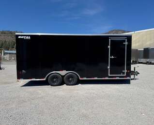 Thumbnail Photo of 2026 Royal Cargo 8.5x20 +V Nose 11,400lb Cargo / Enclosed Trailer Car Hauler Extra Height Ramp Door Black (GSR)