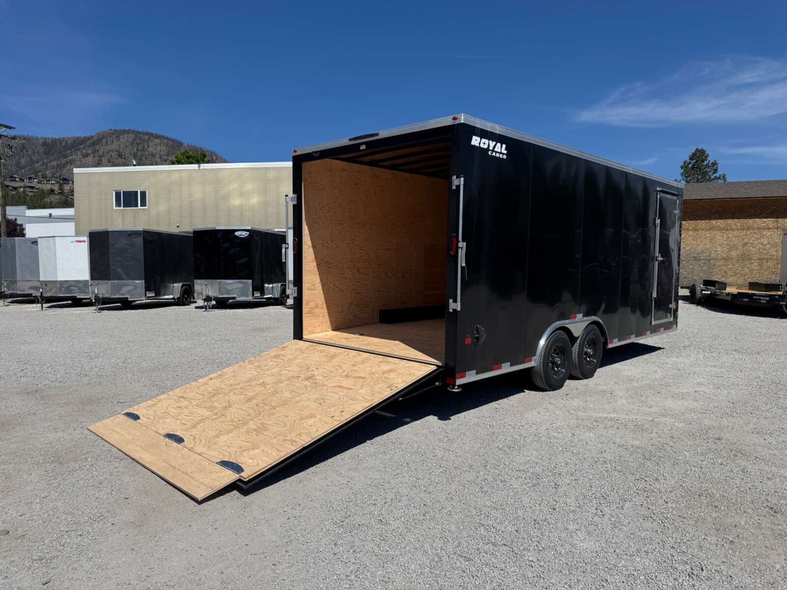 Photo of 2026 Royal Cargo 8.5x20 +V Nose 11,400lb Cargo / Enclosed Trailer Car Hauler Extra Height Ramp Door Black (GSR)