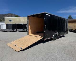Thumbnail Photo of 2026 Royal Cargo 8.5x20 +V Nose 11,400lb Cargo / Enclosed Trailer Car Hauler Extra Height Ramp Door Black (GSR)