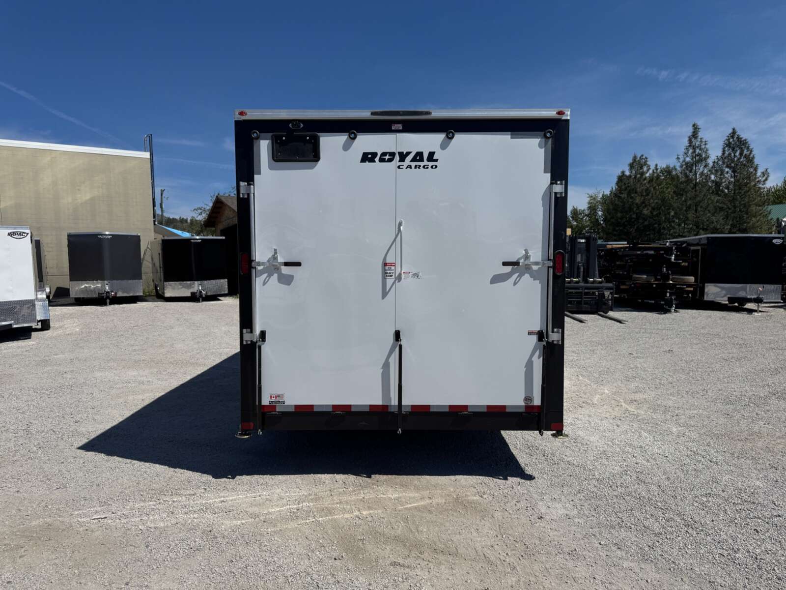 Photo of 2026 Royal Cargo 8.5x24 V Nose Car Hauler Cargo / Enclosed Trailer 11,400lb GVW White Ramp Door Extra Height (GSR)
