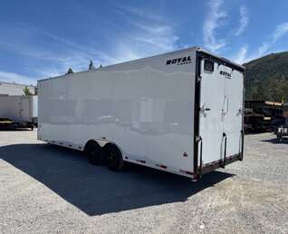 Thumbnail Photo of 2026 Royal Cargo 8.5x24 V Nose Car Hauler Cargo / Enclosed Trailer 11,400lb GVW White Ramp Door Extra Height (GSR)
