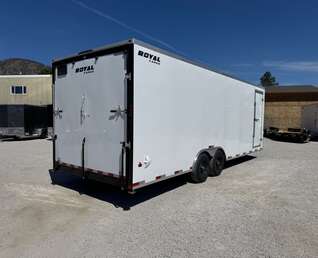 Thumbnail Photo of 2026 Royal Cargo 8.5x24 V Nose Car Hauler Cargo / Enclosed Trailer 11,400lb GVW White Ramp Door Extra Height (GSR)