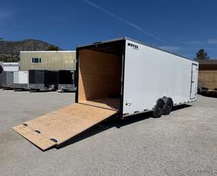 Thumbnail Photo of 2026 Royal Cargo 8.5x24 V Nose Car Hauler Cargo / Enclosed Trailer 11,400lb GVW White Ramp Door Extra Height (GSR)