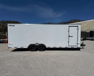 Thumbnail Photo of 2026 Royal Cargo 8.5x24 V Nose Car Hauler Cargo / Enclosed Trailer 11,400lb GVW White Ramp Door Extra Height (GSR)