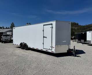 Thumbnail Photo of 2026 Royal Cargo 8.5x24 V Nose Car Hauler Cargo / Enclosed Trailer 11,400lb GVW White Ramp Door Extra Height (GSR)