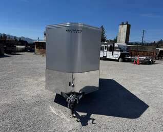 Thumbnail Photo of 2026 Royal Cargo 5x10 Cargo Enclosed Trailer V Nose Ramp Door Silver