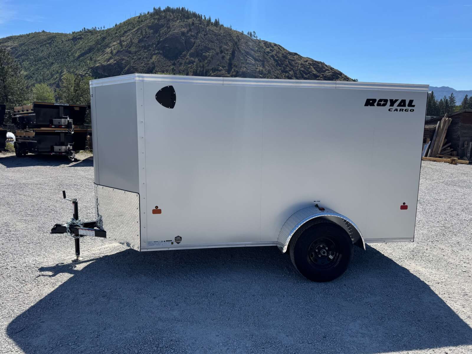 Photo of 2026 Royal Cargo 5x10 Cargo Enclosed Trailer V Nose Ramp Door Silver