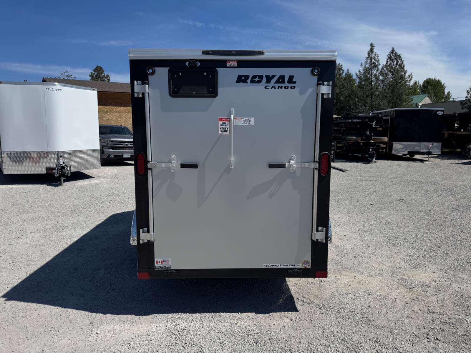 Photo of 2026 Royal Cargo 5x10 Cargo Enclosed Trailer V Nose Ramp Door Silver