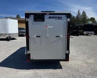Thumbnail Photo of 2026 Royal Cargo 5x10 Cargo Enclosed Trailer V Nose Ramp Door Silver