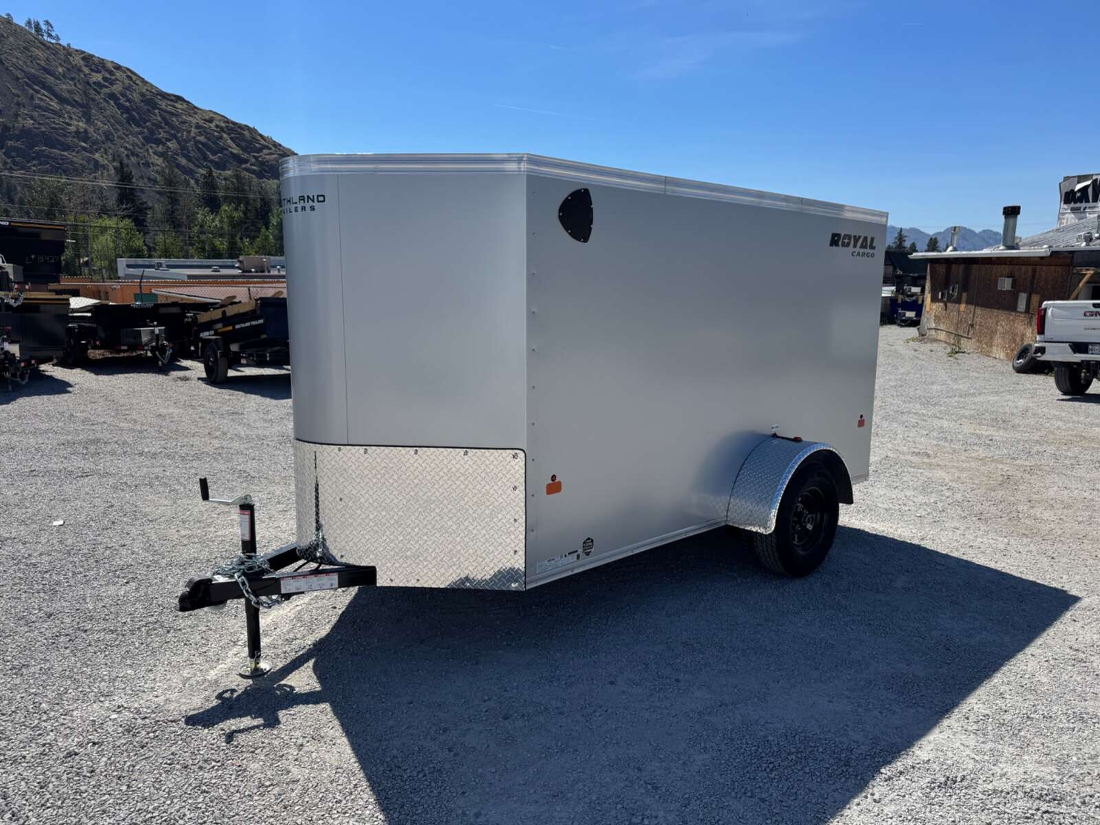 Photo of 2026 Royal Cargo 5x10 Cargo Enclosed Trailer V Nose Ramp Door Silver