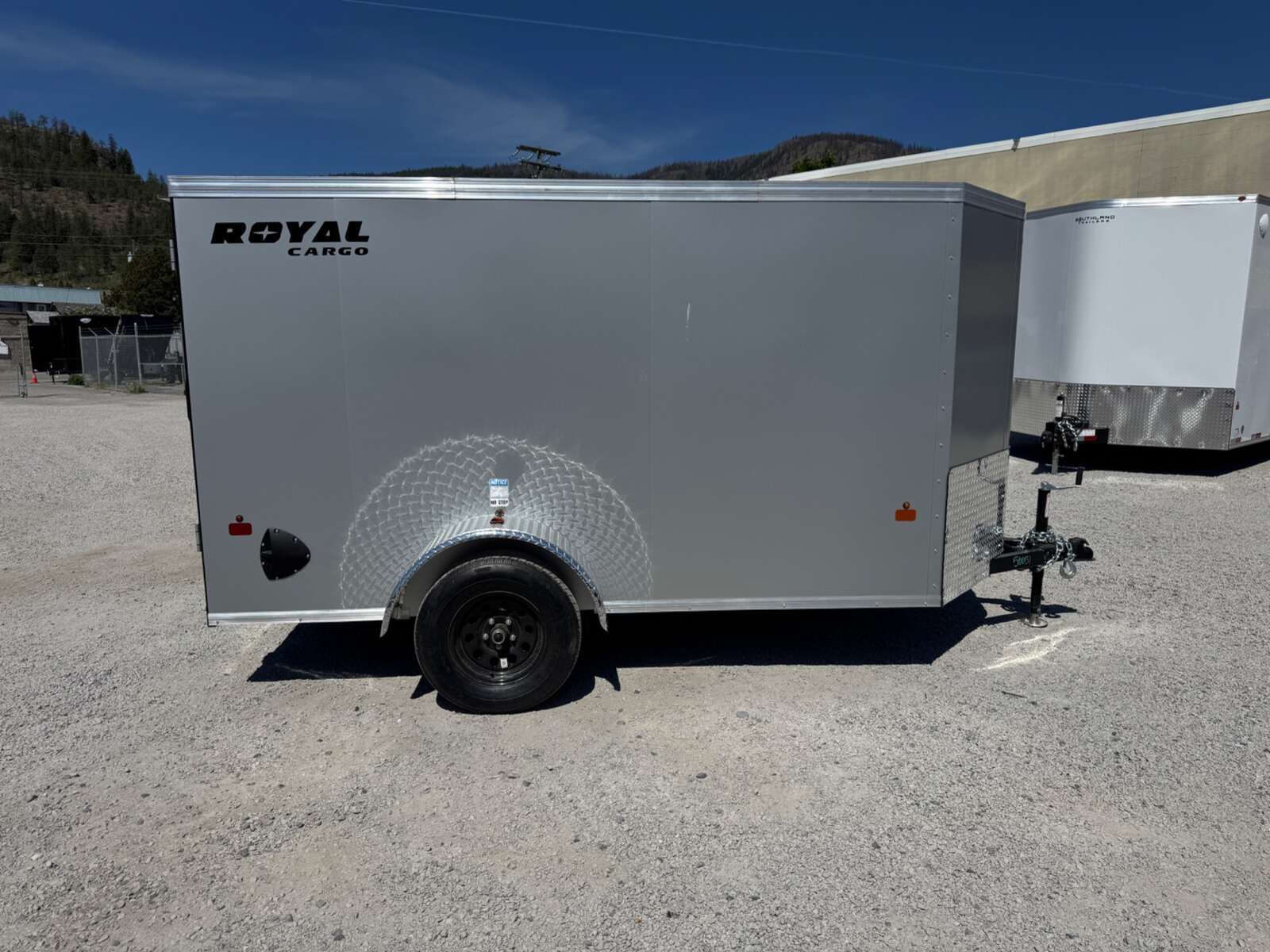 Photo of 2026 Royal Cargo 5x10 Cargo Enclosed Trailer V Nose Ramp Door Silver