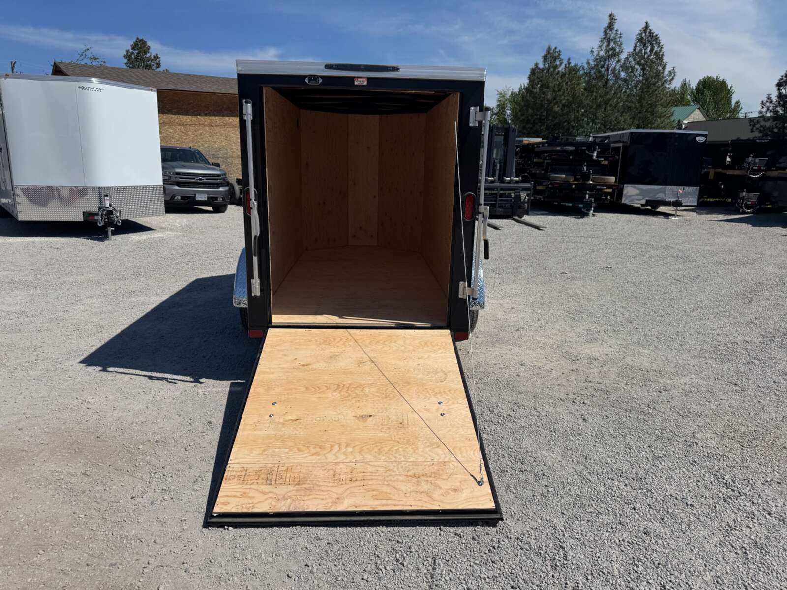 Photo of 2026 Royal Cargo 5x10 Cargo Enclosed Trailer V Nose Ramp Door Silver