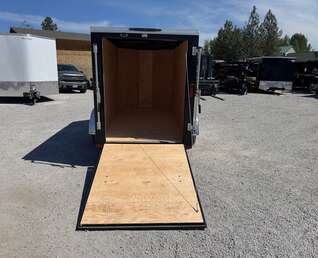 Thumbnail Photo of 2026 Royal Cargo 5x10 Cargo Enclosed Trailer V Nose Ramp Door Silver