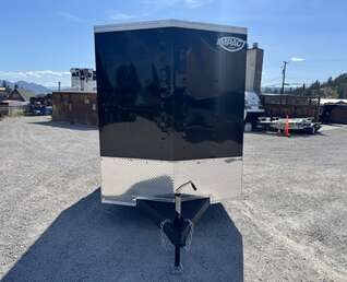 Thumbnail Photo of 2026 Impact Quake 6x10 V Nose Enclosed Cargo Trailer Barn Doors Black Extra Height 2990lb GVW