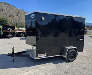 Thumbnail Photo of 2026 Impact Quake 6x10 V Nose Enclosed Cargo Trailer Barn Doors Black Extra Height 2990lb GVW