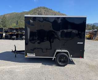Thumbnail Photo of 2026 Impact Quake 6x10 V Nose Enclosed Cargo Trailer Barn Doors Black Extra Height 2990lb GVW