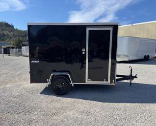 Thumbnail Photo of 2026 Impact Quake 6x10 V Nose Enclosed Cargo Trailer Barn Doors Black Extra Height 2990lb GVW
