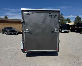 Thumbnail Photo of 2026 Impact Quake 6x10 V Nose Enclosed Cargo Trailer Ramp Door Charcoal Grey Extra Height 2990lb GVW