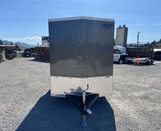 Thumbnail Photo of 2026 Impact Quake 6x10 V Nose Enclosed Cargo Trailer Ramp Door Charcoal Grey Extra Height 2990lb GVW