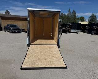 Thumbnail Photo of 2026 Impact Quake 6x10 V Nose Enclosed Cargo Trailer Ramp Door Charcoal Grey Extra Height 2990lb GVW