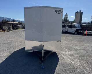 Thumbnail Photo of 2026 Impact Quake 6x10 V Nose Enclosed Cargo Trailer Ramp Door White Extra Height 2990lb GVW