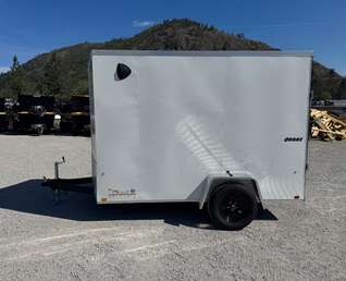 Thumbnail Photo of 2026 Impact Quake 6x10 V Nose Enclosed Cargo Trailer Ramp Door White Extra Height 2990lb GVW