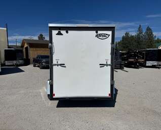 Thumbnail Photo of 2026 Impact Quake 6x10 V Nose Enclosed Cargo Trailer Ramp Door White Extra Height 2990lb GVW
