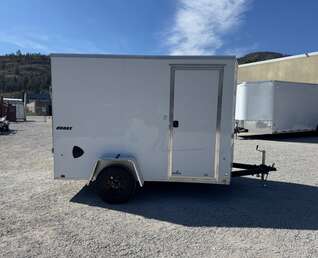 Thumbnail Photo of 2026 Impact Quake 6x10 V Nose Enclosed Cargo Trailer Ramp Door White Extra Height 2990lb GVW