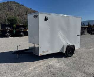 Thumbnail Photo of 2026 Impact Quake 6x10 V Nose Enclosed Cargo Trailer Ramp Door White Extra Height 2990lb GVW