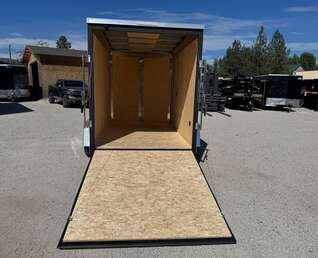 Thumbnail Photo of 2026 Impact Quake 6x10 V Nose Enclosed Cargo Trailer Ramp Door White Extra Height 2990lb GVW