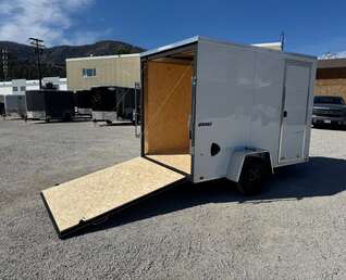 Thumbnail Photo of 2026 Impact Quake 6x10 V Nose Enclosed Cargo Trailer Ramp Door White Extra Height 2990lb GVW