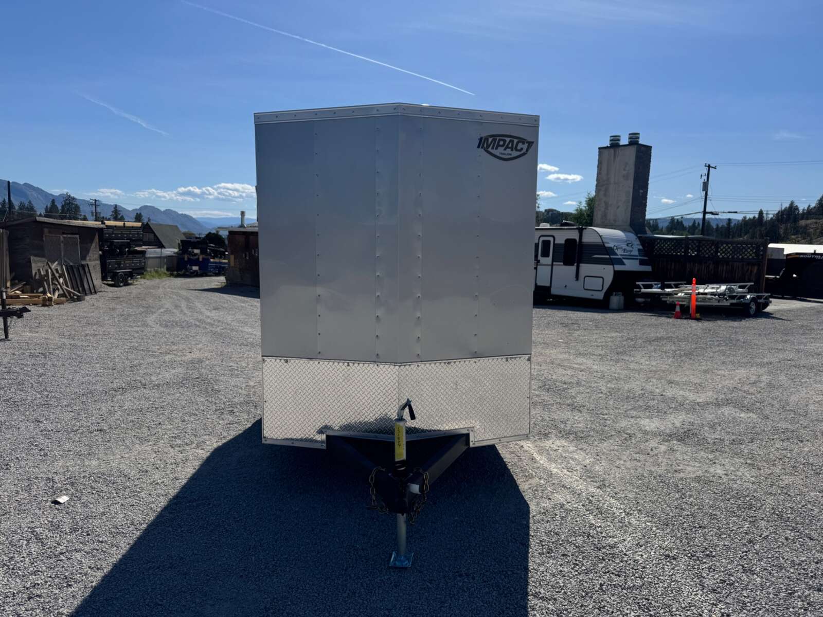 Photo of 2026 Impact Quake 6x10 V Nose Enclosed Cargo Trailer Ramp Door Silver Extra Height 2990lb GVW