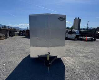 Thumbnail Photo of 2026 Impact Quake 6x10 V Nose Enclosed Cargo Trailer Ramp Door Silver Extra Height 2990lb GVW
