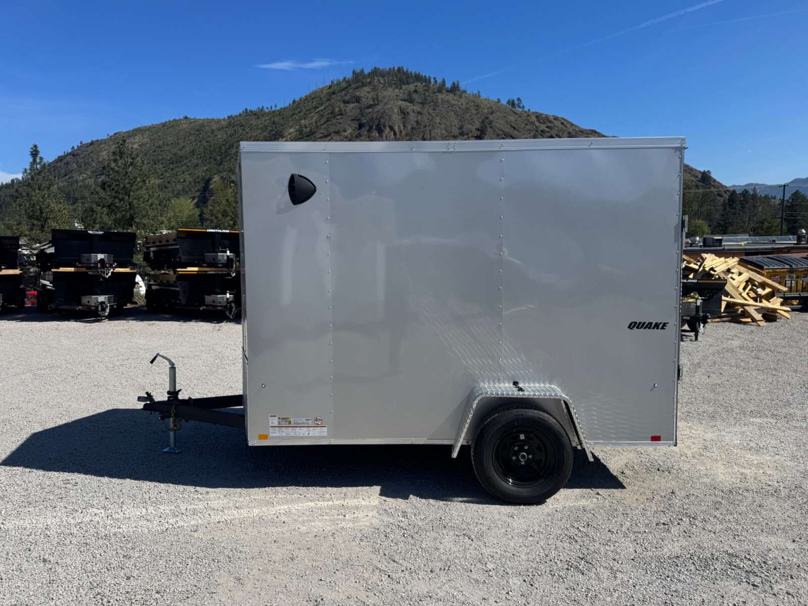 Photo of 2026 Impact Quake 6x10 V Nose Enclosed Cargo Trailer Ramp Door Silver Extra Height 2990lb GVW