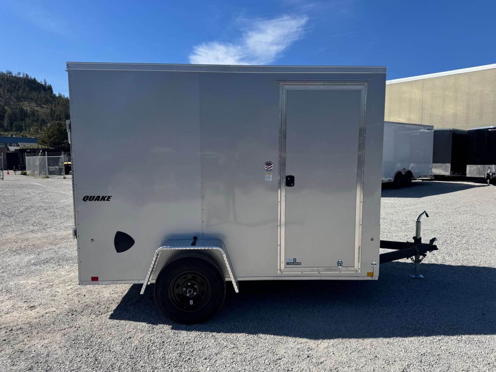 Photo of 2026 Impact Quake 6x10 V Nose Enclosed Cargo Trailer Ramp Door Silver Extra Height 2990lb GVW