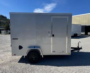 Thumbnail Photo of 2026 Impact Quake 6x10 V Nose Enclosed Cargo Trailer Ramp Door Silver Extra Height 2990lb GVW
