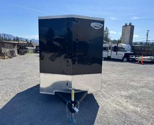 Thumbnail Photo of 2026 Impact Quake 6x10 V Nose Enclosed Cargo Trailer Ramp Door Black Extra Height 2990lb GVW