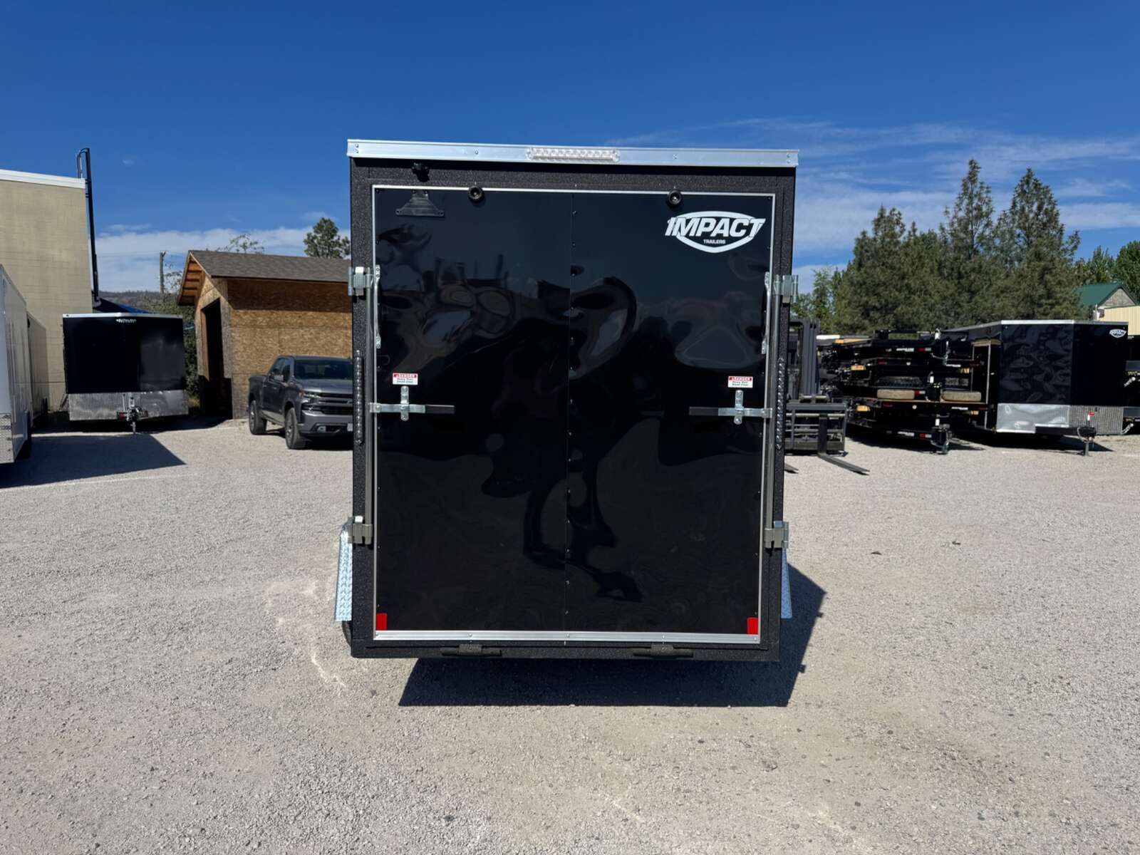 Photo of 2026 Impact Quake 6x10 V Nose Enclosed Cargo Trailer Ramp Door Black Extra Height 2990lb GVW