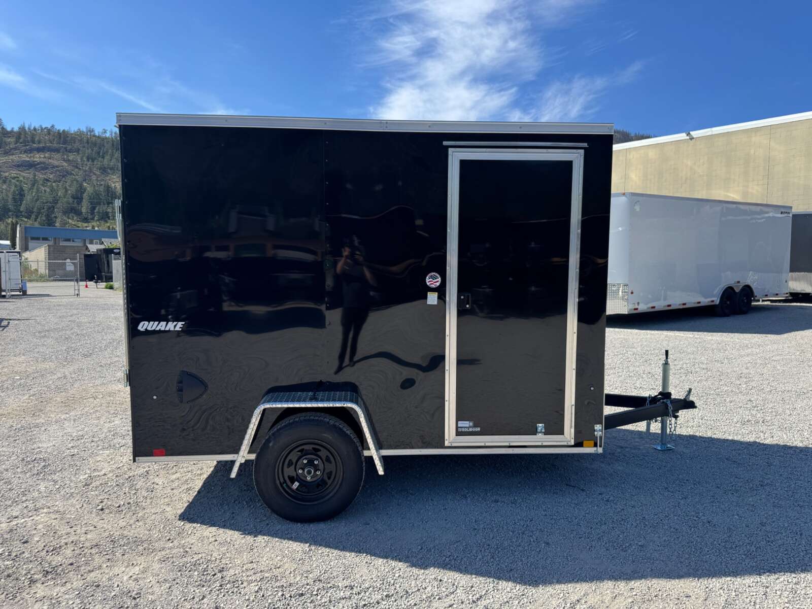 Photo of 2026 Impact Quake 6x10 V Nose Enclosed Cargo Trailer Ramp Door Black Extra Height 2990lb GVW