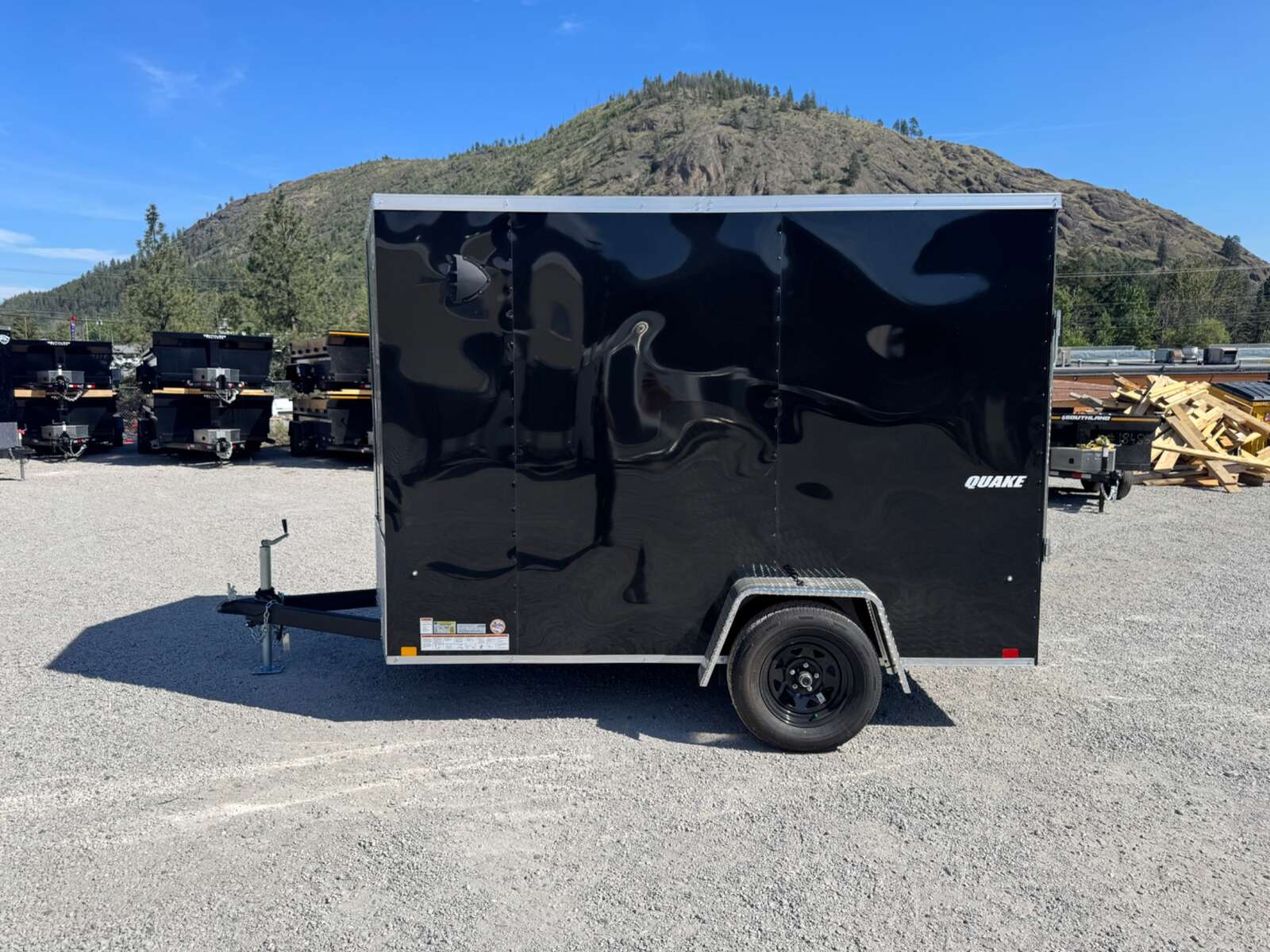 Photo of 2026 Impact Quake 6x10 V Nose Enclosed Cargo Trailer Ramp Door Black Extra Height 2990lb GVW