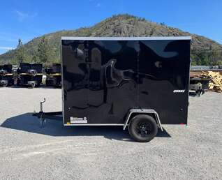 Thumbnail Photo of 2026 Impact Quake 6x10 V Nose Enclosed Cargo Trailer Ramp Door Black Extra Height 2990lb GVW