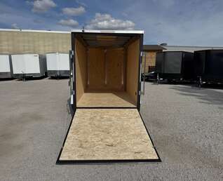 Thumbnail Photo of 2026 Impact Quake 6x12 V Nose Cargo / Enclosed Trailer Charcoal Grey Ramp Door Extra Height 2990lb GVW