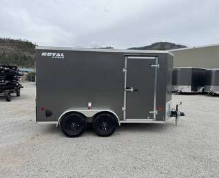 Thumbnail Photo of 2026 Royal Cargo 6x12 V Nose Cargo / Enclosed Trailer Ramp Door Charcoal Grey Tandem Axle 7700lb GVW (GSR)