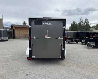 Thumbnail Photo of 2026 Royal Cargo 6x12 V Nose Cargo / Enclosed Trailer Ramp Door Charcoal Grey Tandem Axle 7700lb GVW (GSR)