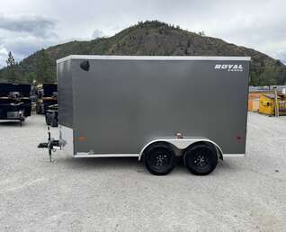 Thumbnail Photo of 2026 Royal Cargo 6x12 V Nose Cargo / Enclosed Trailer Ramp Door Charcoal Grey Tandem Axle 7700lb GVW (GSR)