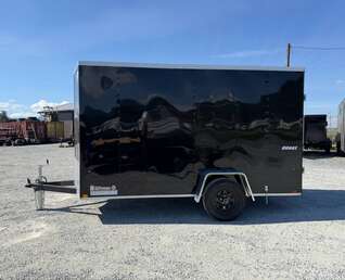 Thumbnail Photo of 2026 Impact Quake 6x12 V Nose Cargo / Enclosed Trailer Black Barn Door Extra Height 2990lb GVW