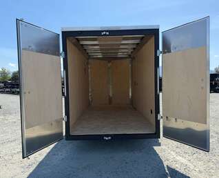 Thumbnail Photo of 2026 Impact Quake 6x12 V Nose Cargo / Enclosed Trailer Black Barn Door Extra Height 2990lb GVW